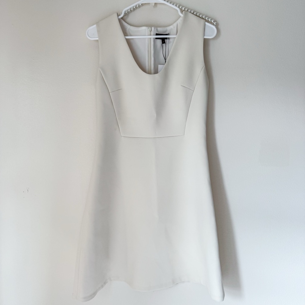 Theory Sleeveless Cream A-Line Dress